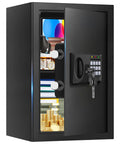 3.3 Cu Ft Fireproof Home Safe With Waterproof Seal Digital Keypad Lock Spare Keys Anti Theft Security Safe For Cash Valuables Guns Meds And Documents Today