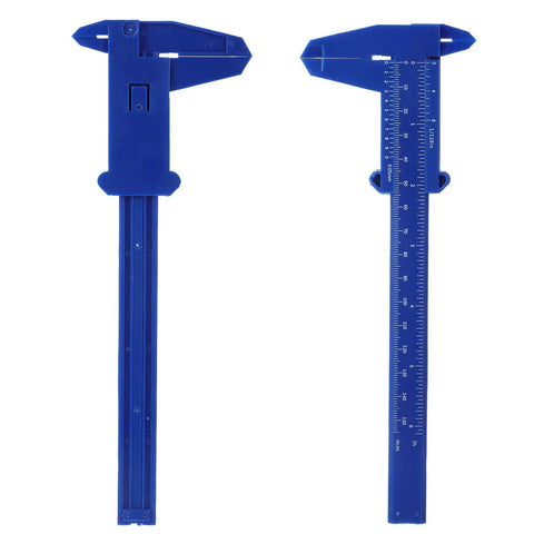 2 Pack Plastic Measuring Calipers With 150 mm And 0 To 6 Inch Scale Vernier Sliding Gauge Ruler Mini Eyebrow Ruler Lightweight ABS Handy Tool