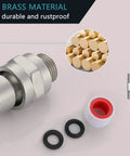 Shower Head Swivel Ball Adapter With Solid Brass Universal Angle Connector For Heavy Duty Durability, No Leak Performance, High Pressure Safe, Corrosion Resistant, No Fuss Install, Universal Fit, solid brass adapter with seals