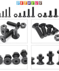 510 Piece Metric M3 M4 M5 Alloy Steel Socket Cap Screws And Nuts Kit With Hex Head Flat Head Bolts Black Oxide Finish In Transparent Box