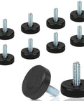 Kick The Wobble With Legit Heavy Duty Adjustable Furniture Levelers Featuring Quarter Inch 20 Unc Thread Galvanized Steel Rods in black, pack of 10.