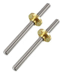 2 Pack T8 Lead Screws 100mm Long 8mm Dia 12 Lead Stainless Steel Threaded Rod With Copper Nut For Precise Motion In 3D Printers And CNC Machines
