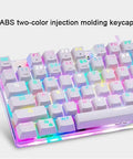 Wired Mechanical Gaming Keyboard With Slick Clicky Feel And Vivid RGB Backlight Built For PC Players Demanding Lightning Fast Typing Through Nine Flashing Light Designs To Straight Up Upgrade Your Entire Desk Setup, showing keycap details.