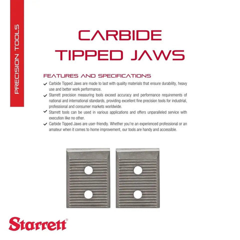 Carbide Tipped Jaws For Cut Nipper, Adjustable 7 Inch Jaw Set For 1X-7 displayed with features and brand logo.