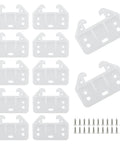 Top Shelf Bottom Mount Drawer Slide Guides 12 Pack Plastic Track Rails with screws for easy furniture repair.