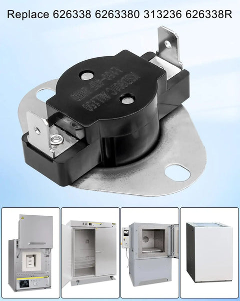 Built Tough Furnace Limit Switch Thermostat With Manual Reset, Fits Intertherm Nordyne Miller Gibson Tappan Frigidaire Furnaces