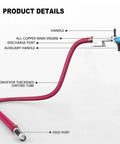 Portable Grain Pumping Auger Conveyor With Suction Hose for Cement, Grain, Fertilizer and Gravel showing handles and ports