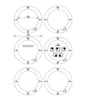 Universal Cooktop Dial Decal Set Replacement Markings Hi Med Lo Off Heat Resistant Vinyl Stickers For Stove Top Controls Durable Stick On Burner Labels Compatible With Most Models Pack Of 2 Sets, six decal layouts