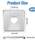Tough As Nails 30 Piece Square Washer Set 2X2 Inch Galvanized Heavy Duty Carbon Steel with size dimensions shown