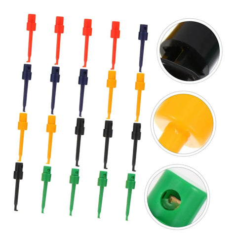 Alligator Clip Test Probes Set 20 Pack Mini Test Grabbers For Digital Multimeters DIY Friendly Pro Grade Electrical Testing