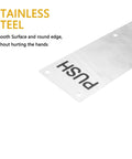 Beefy Stainless Steel Door Pull Plate With Handle For Barn Doors And Commercial Wood Or Composite Doors Silver Finish 11.81 By 3.15 Inches 180 Mm Center Between Holes 2 Pack, stainless steel plate