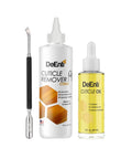 At Home Cuticle Care Kit With Citrus Scented Remover 8oz Cuticle Oil 2oz And Metal Pusher Tool for Salon Quality Nail Care