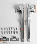 Dual Pack Pneumatic Cabinet Lift Supports Hinges With Soft Close Mechanism For Furniture Doors And Cupboards, zinc alloy
