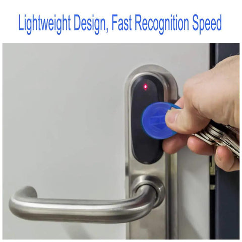 Using RFID And NFC Duplicator Kit For Easy Card Cloning With 125KHz Key Fob Copier And 13.56MHz Encrypted Programmer on door lock