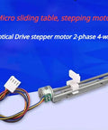 Compact 80 Millimeter Stroke Micro Linear Stepper Motor With 5V 2 Phase 4 Wire Lead Screw Actuator for precise sliding motions.