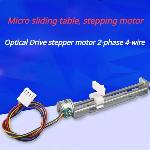 Compact 80 Millimeter Stroke Micro Linear Stepper Motor With 5V 2 Phase 4 Wire Lead Screw Actuator for precise sliding motions.
