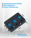 Premium Bluetooth 5.4 Module Crafted As A Slick Sleep Headphones Replacement with control buttons and LED indicator.