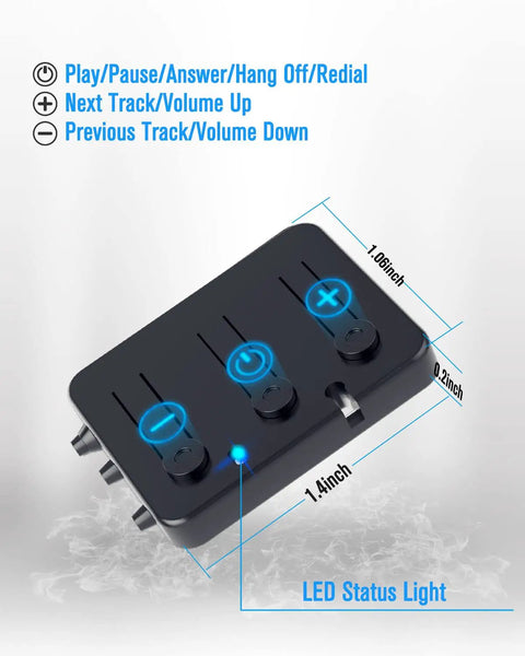 Premium Bluetooth 5.4 Module Crafted As A Slick Sleep Headphones Replacement with control buttons and LED indicator.