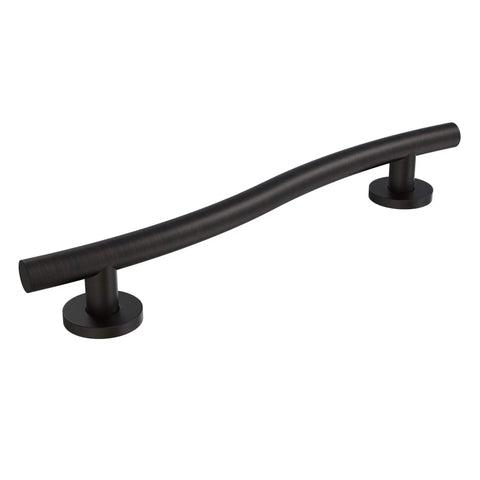 Wave Grab Bar One And A Quarter Inch Diameter And Sixteen Inch Length In Oil Rubbed Bronze ADA Compliant Stainless Steel Eighteen Gauge