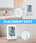 Indoor Outdoor Wireless Thermometer With Ultra Large Bold Display 24 Hour 48 Hour All Time High Low Readings Easy Setup For Nursery Home And Office Temperature Monitoring For The Fam wall mount and tabletop stand
