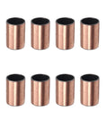 10 Pack Heavy Duty Sleeve Bearings With 12 Mm Bore And 14 Mm Outer Diameter Built Tough As Nails For Smooth Machinery Tracks Using Oilless Bronze Bushings That Power Through Hard Jobs, showing eight bronze bushings.