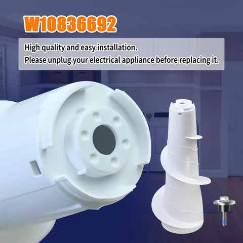 Straight Shot Upgrade Hella Tough Washer Upper Agitator Replaces W10836692 close-up, heavy-duty plastic, designed for Whirlpool, Maytag, Kenmore.