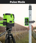 NT411G Multi Line Laser Level With Four Vertical Lines And One Horizontal Line Green Beam Plumb Dot Self Leveling Tool on tripod