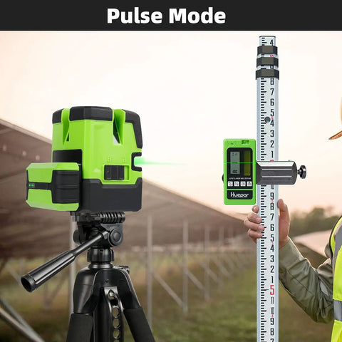 NT411G Multi Line Laser Level With Four Vertical Lines And One Horizontal Line Green Beam Plumb Dot Self Leveling Tool on tripod