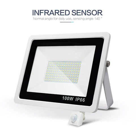 JUDYSSY Motion Sensor Led Floodlight 10-100W, 800-8000Lm Led Security Light IP with infrared sensor and adjustable angle.