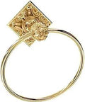 Sforza Towel Ring In Polished Gold Dope Handcrafted Lead Free Pewter Bathroom Hardware Solid Designer Towel Holder By US Artisans