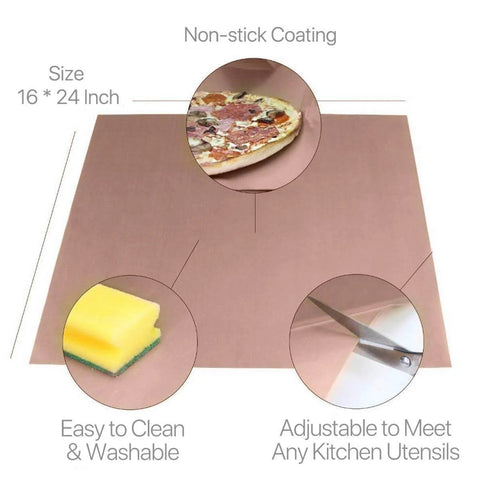 3 Pack PTFE Teflon Sheets For Heat Press Craft Mats Non Stick 16 By 24 Inches Heat Resistant Up To 600 Degrees