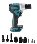 Powerful Brushless Electric Riveter With Anti Slip Handle And Led Light, Automatic Rivet Nut Machine Featuring Adjustable Speed And Interchangeable Heads For Heavy Duty Metal Tasks That Get The Job Done Right., blue black cordless rivet nut tool with M6 M8 M10 heads