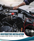 Installation of AC Pressure Sensor Switch Replacement With OEM 1551343 13587668 in car engine for high pressure detection
