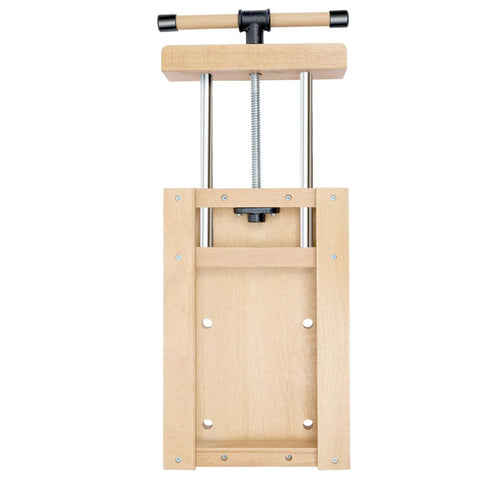 Durable Beech Wood Workbench Vise For Home Hobbyists And Woodshops Desktop Woodworking Vise with metal limit blocks front view