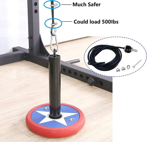 Built Tough Replacement Cable For Home Gym Rigs, Heavy Duty Steel Wire Rope With Smooth Nylon Cover, 118 Inch Adjustable Cable Machine Gear With 500 Lbs Capacity And No Sweat Setup on pulley system.