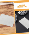 4 Pack Stainless Steel Screen Mesh For Bumper Repair, showing fine mesh in two views on wood and black surface.