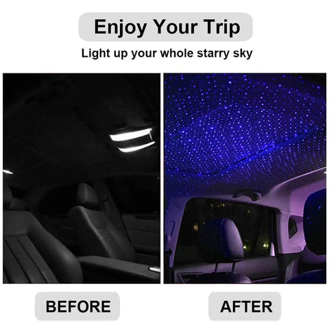 Projector Night Light With Adjustable USB Power, Violet Blue Interior Car Lights, Romantic Auto Roof Ceiling Lamp For Bedroom, Car Or Party Decor, Easy Plug And Play Mood Setter And Atmosphere Creator