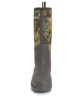 Men's Woody Max Rubber Insulated Work Boots Realtree Edge Camo Waterproof Hunting Footwear for Severe Wet and Extreme Cold Conditions, front view.