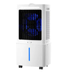 Beat The Heat With This Straight Up Windowless Portable Air Cooler And Evaporative Swamp Cooling System featuring a sleek white design and oscillating fan.