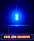 Blue glow from 2 Pack Mini USB LED Lights For Car Laptop And Office Lit Ambient Mood Lighting With 8 Color Options.