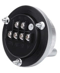 Back view of 5V CNC Pulse Generator Handwheel Kit for CNC Machines, showing 6-pin connector, silver 60mm diameter, with rotary encoder.