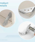 Beefy 24 Pack Stainless Steel Corner Braces With 90 Degree Right Angle Brackets for versatile wood joint support