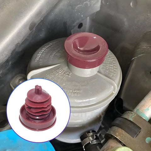 Built Tough 2 Pack Hydraulic Power Steering Pump Reservoir Cap Plug Cover Direct Fit Swap For Honda Odyssey Pilot Prelude Ridgeline CL MDX. Red cap on steering pump.