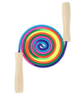 Coiled Kids Jump Rope 8.5Ft Adjustable Cotton Skipping Rope With Wooden Handle For Boys And Girls Fitness Outdoor Exercise
