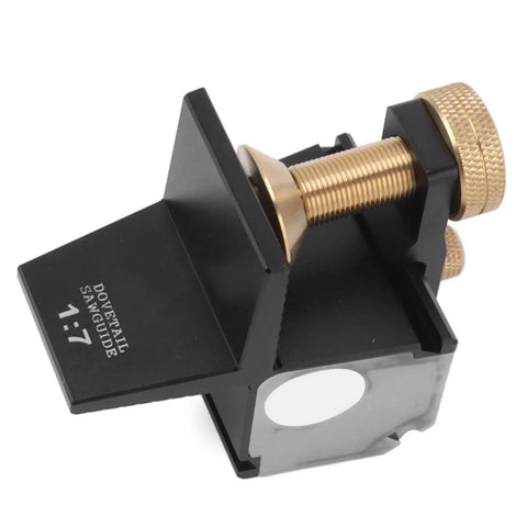 Dead On Accurate 7 Degree Dovetail Magnetic Saw Guide For Hand Woodworking Birdtail Joints Built Like A Tank Aluminum Alloy Build Precision Craft Jig side view