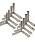 Heavy Hitters Stainless Steel Furniture Legs 8 Piece Metal Foot Set With Non Slip Padded Bottoms Sweet Silver height boosters display.