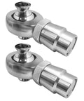 Bombproof Hardened 1.25 Inch Heim Joint Rod End Kit with two stainless steel rod ends for race car applications.