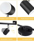 Smart 4 Light RGB LED Track Lighting Kit With Alexa Google Home And App Control Color Changing Ceiling Spotlight, matte black finish