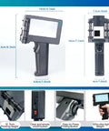 No Strings Attached Smooth Operator Cordless Handheld Inkjet Printer With Waterproof Quick Dry Cartridge, angled view showcasing size and features.