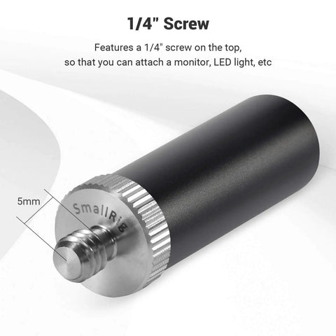 Straight Up Solid 15mm Micro Rod For Camera Rigs, 1.5 Inch Durable Aluminum Mounting Bar with 1/4 screw for accessories.